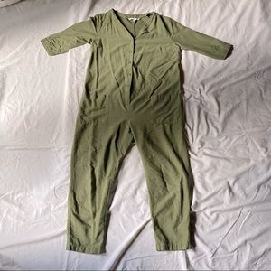 Forest Green Maternity Jumpsuit